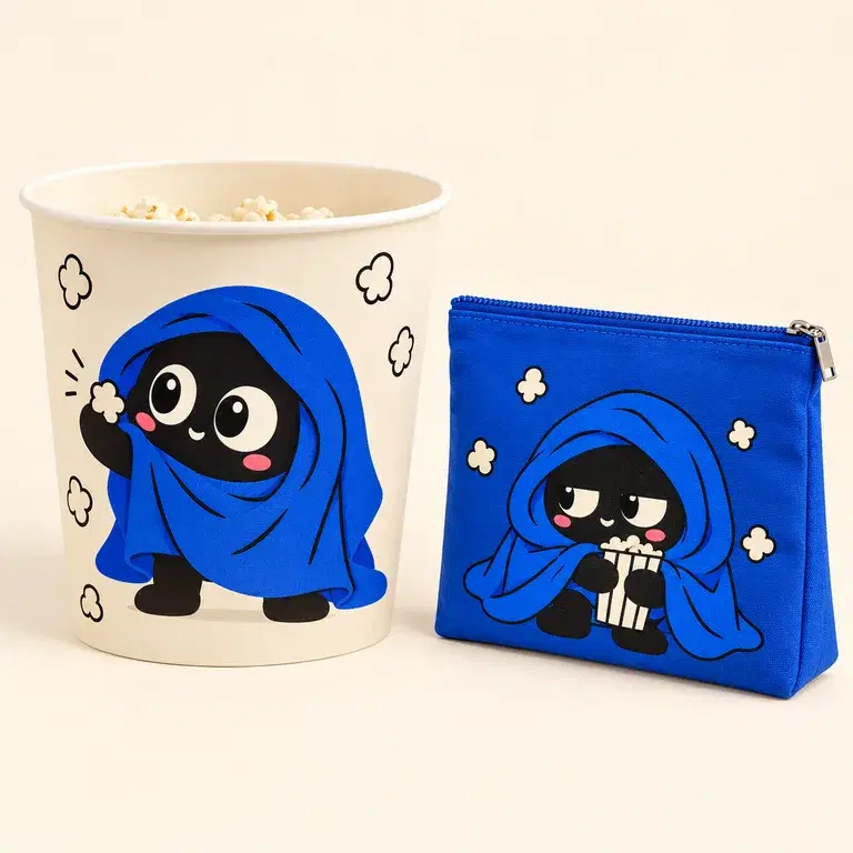 TIBI Popcorn Tub & Snack Pouch