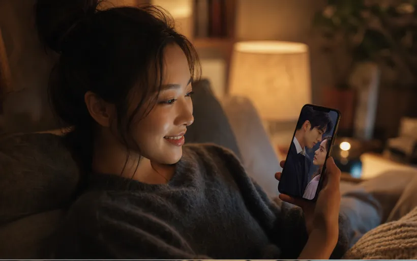 Unwinding at home — watching a vertical drama on TonTV