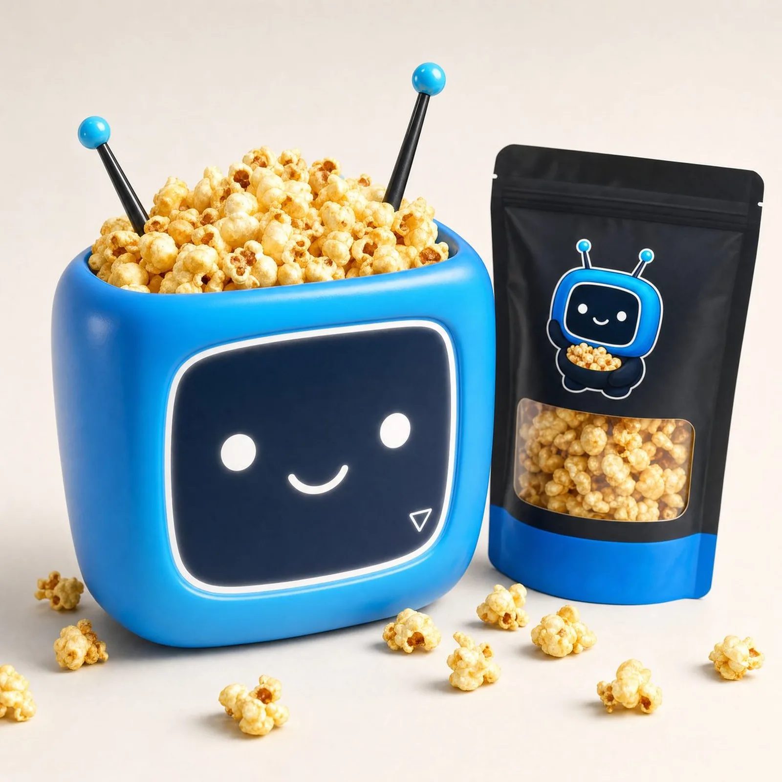 TIBI Popcorn Tub & Snack Pouch